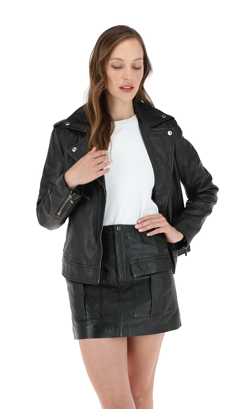 Amberes Leather Jacket Black 