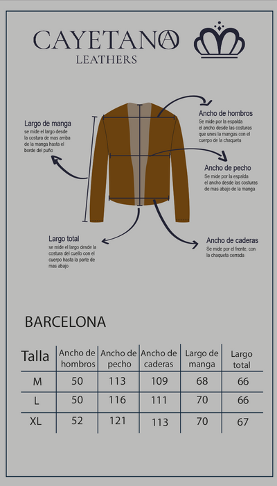 Chaqueta Hombre Cuero Barcelona Negro