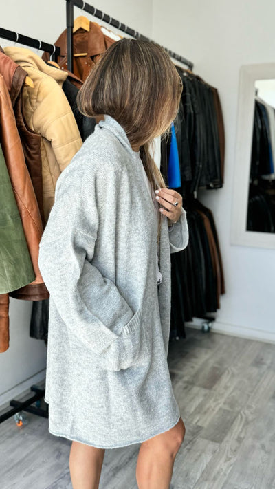 Emma Cocooning Cardigan Silver Gray 