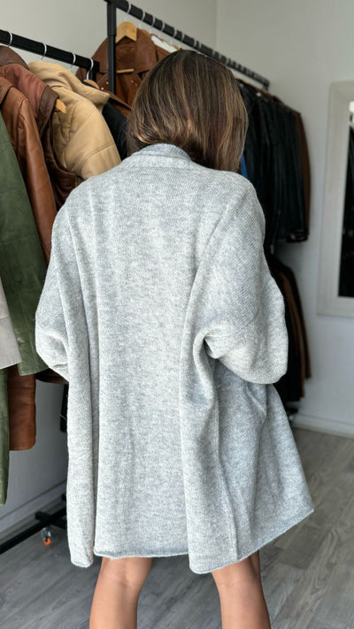 Emma Cocooning Cardigan Silver Gray 