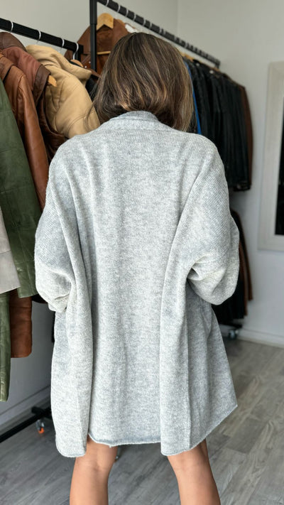 Emma Cocooning Cardigan Silver Gray 