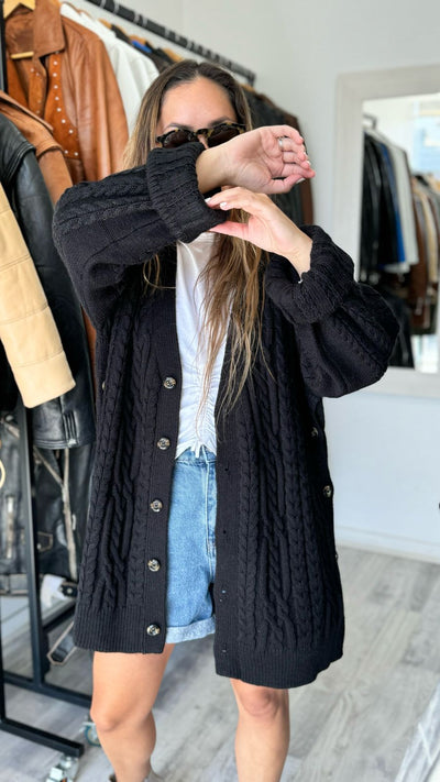 Lucia Cocooning Cardigan Black 