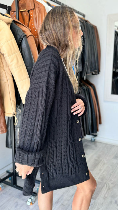 Lucia Cocooning Cardigan Black 