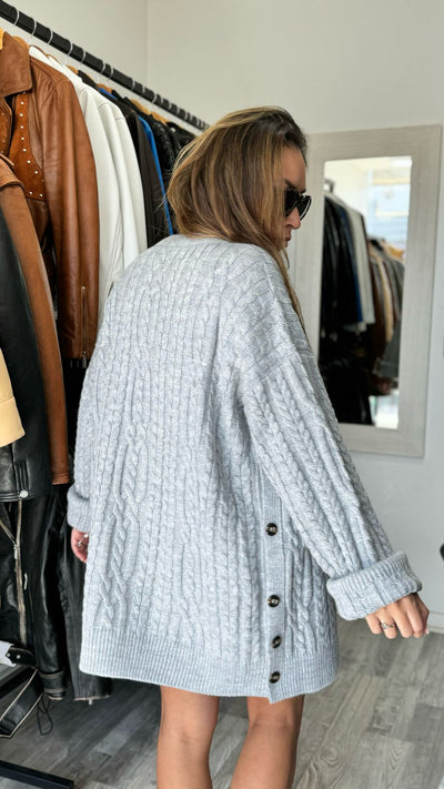 Lucia Cocooning Cardigan Gray 