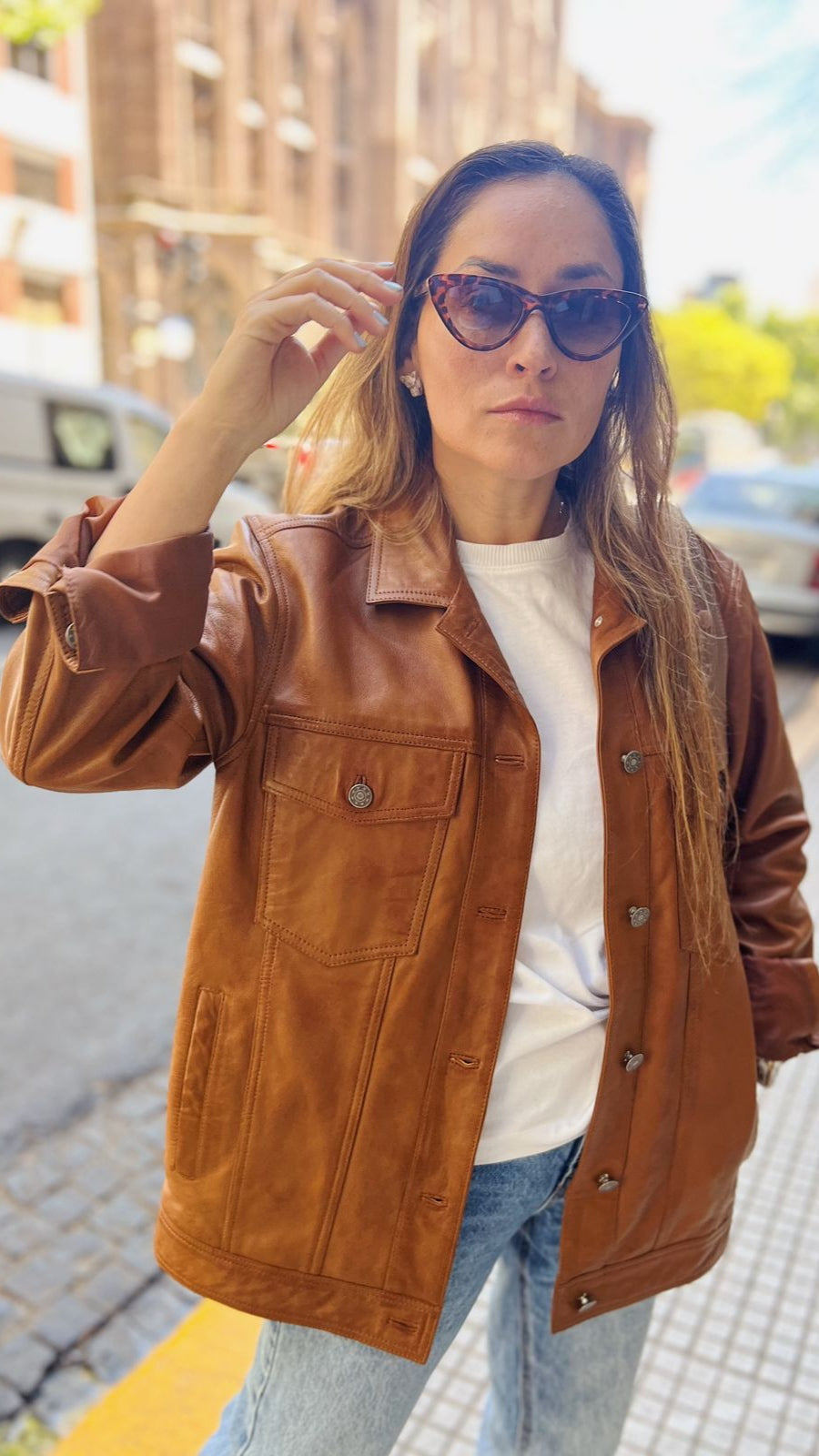 Palermo Leather Jacket Camel 