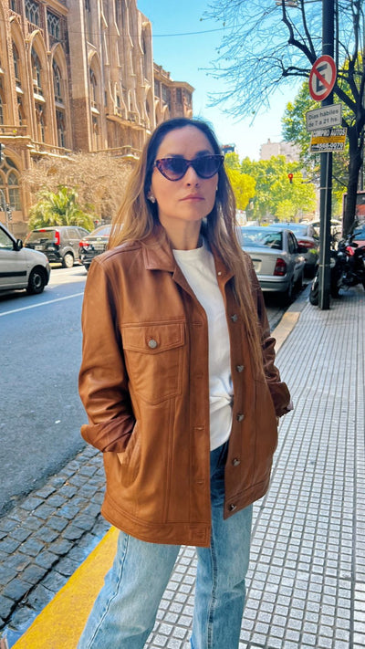 Palermo Leather Jacket Camel 