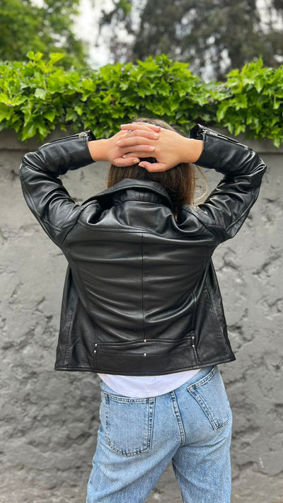 Florencia Leather Jacket Black 