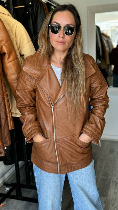 Luxemburgo Leather Jacket Camel 