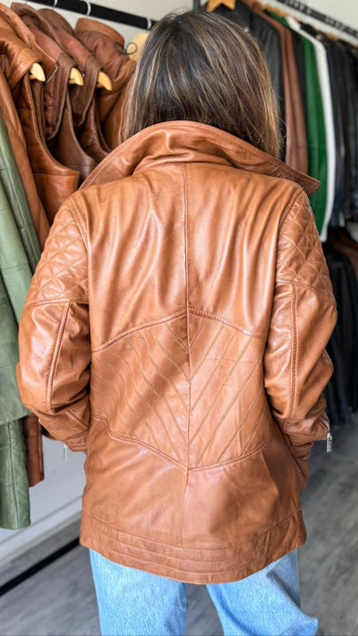 Luxemburgo Leather Jacket Camel 