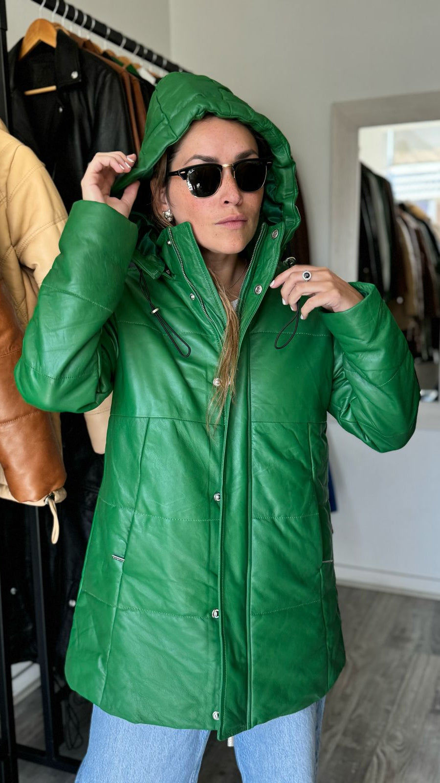 Ottawa Leather Puffer Green 