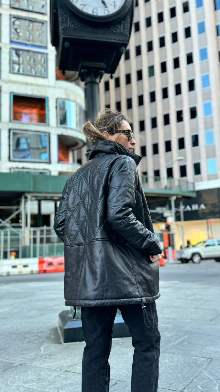 Praga Leather Parka Black