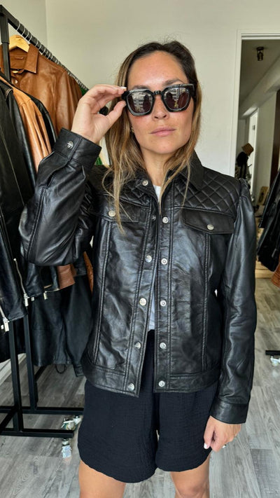 Monaco Leather Jacket - Black