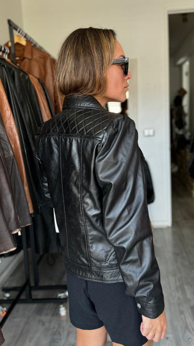 Monaco Leather Jacket - Black