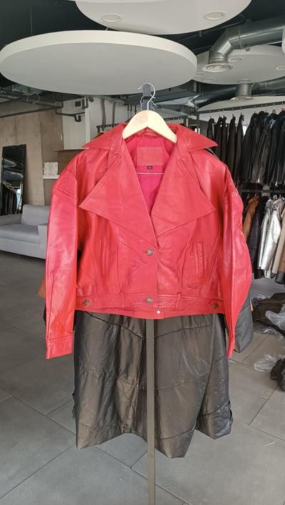 Chaqueta Cuero Verona Rojo