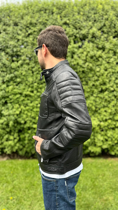 Chaqueta Hombre Cuero Senna Negro