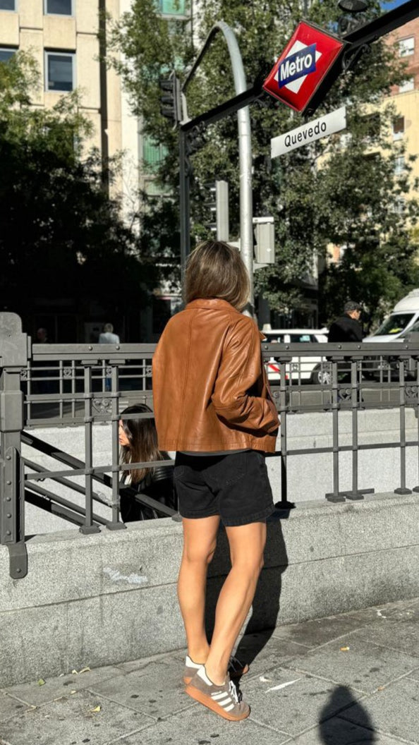 Siminic Camel Leather Jacket