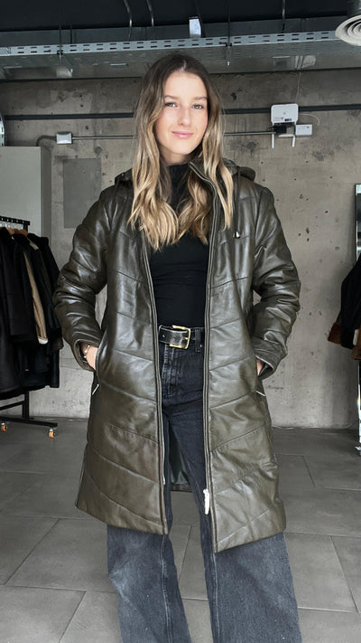 Parka Cuero Mayfair Oliva