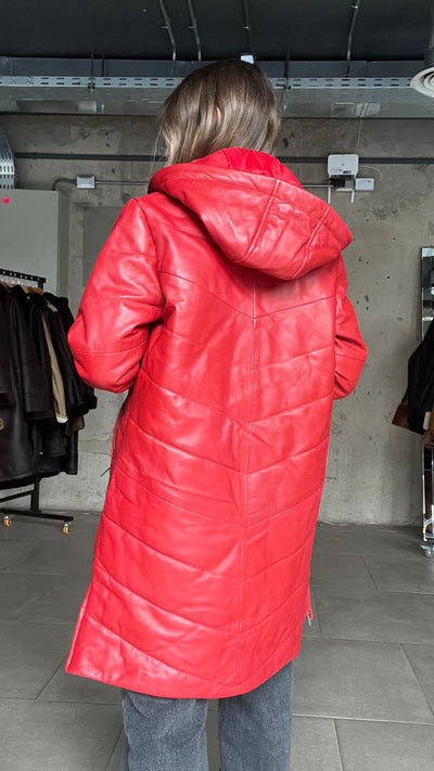 Parka Cuero Mayfair Rojo