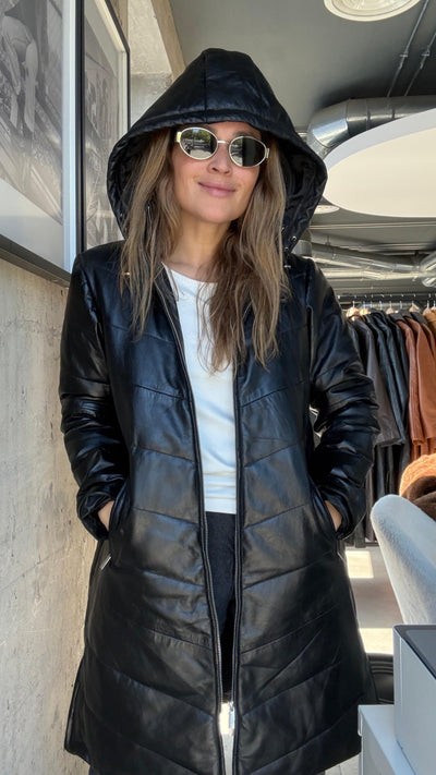 Parka Cuero Mayfair Negro