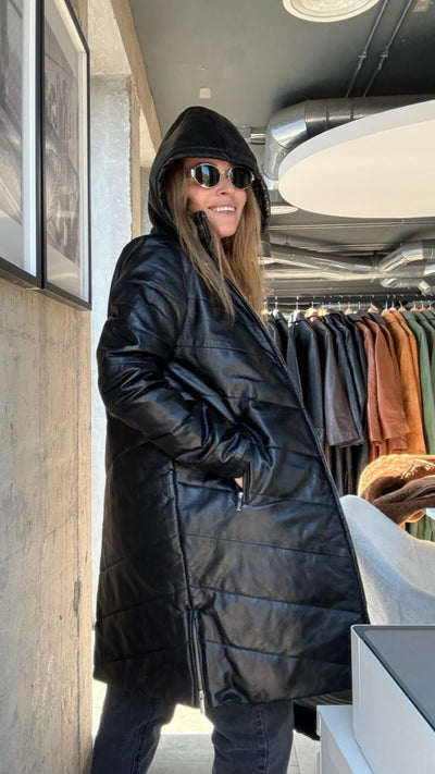 Parka Cuero Mayfair Negro