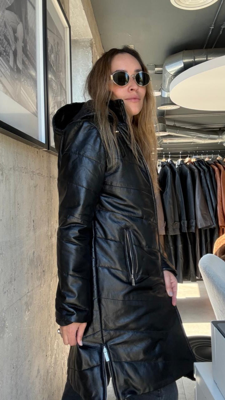 Parka Cuero Mayfair Negro