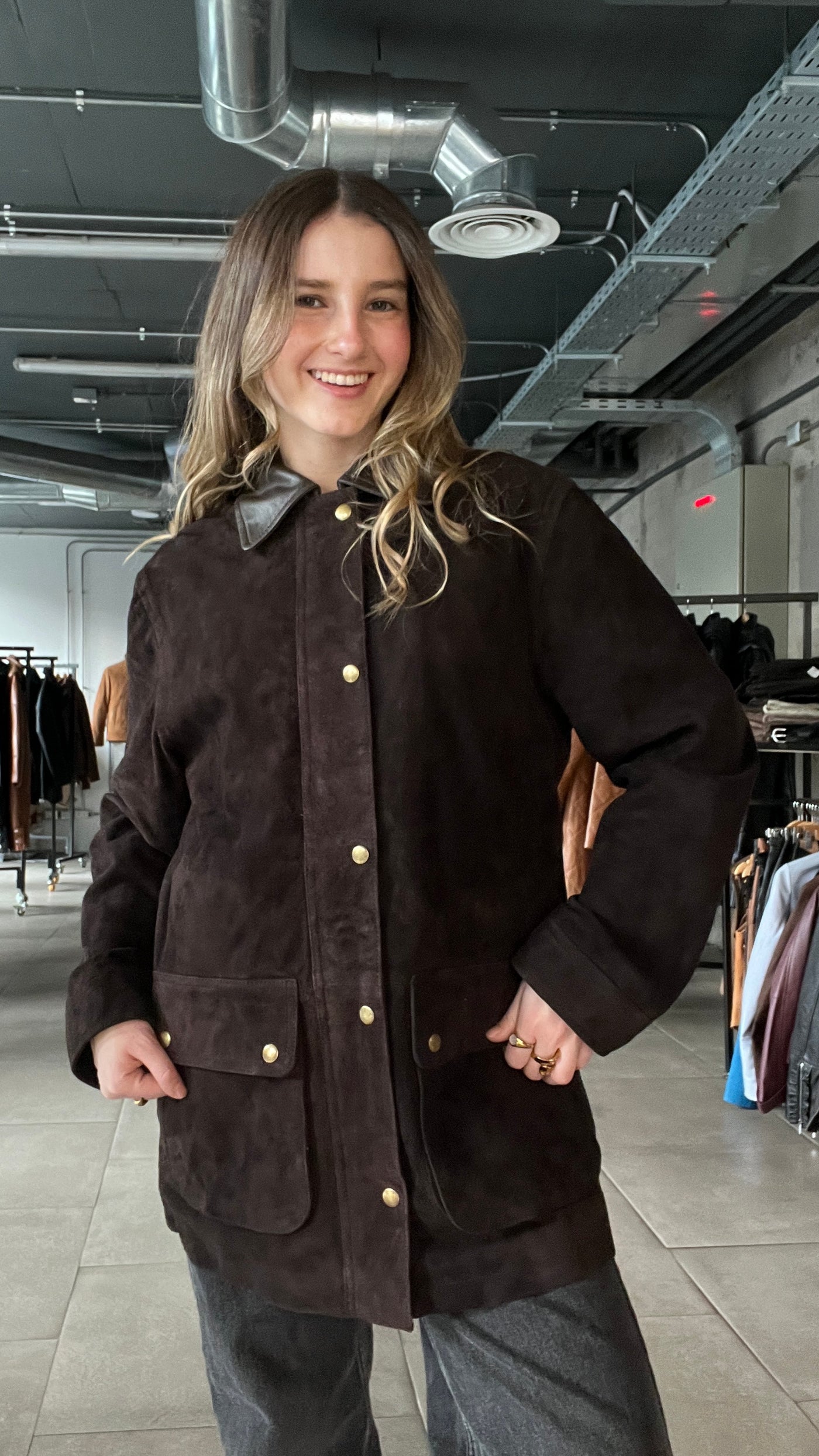 Chaqueta Gamuza Tribeca Chocolate