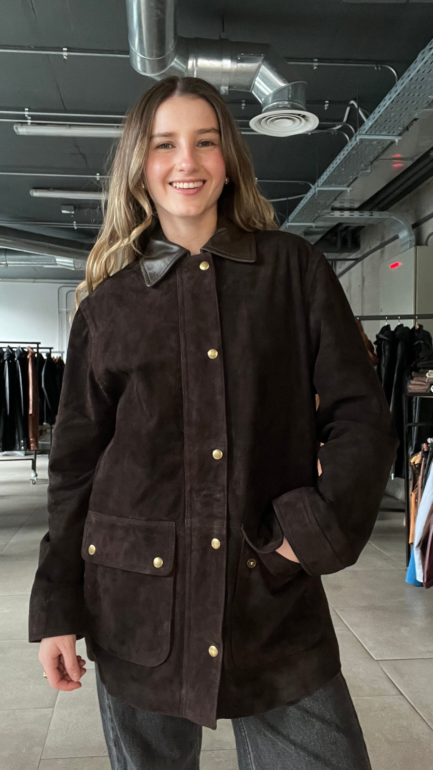 Chaqueta Gamuza Tribeca Chocolate
