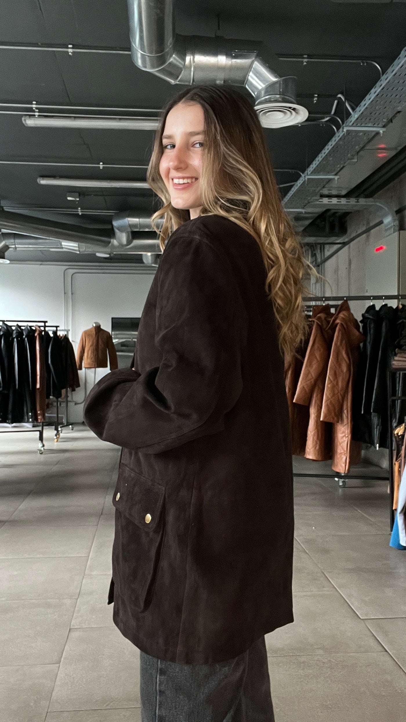 Chaqueta Gamuza Tribeca Chocolate
