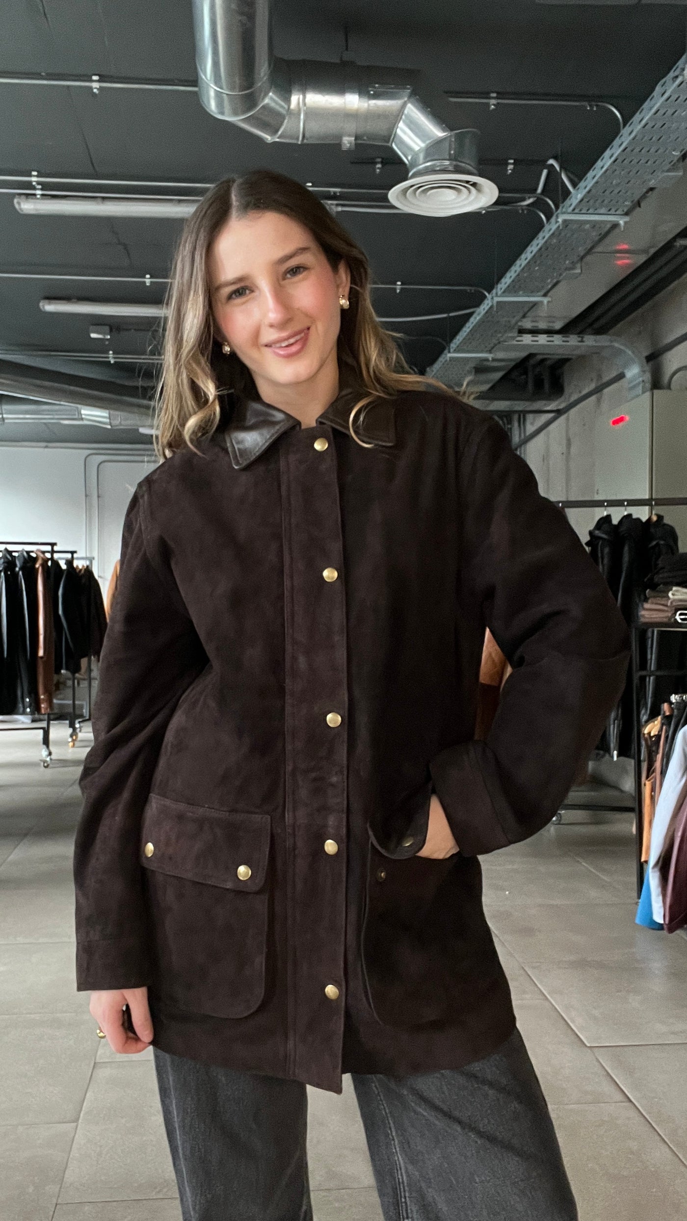Chaqueta Gamuza Tribeca Chocolate