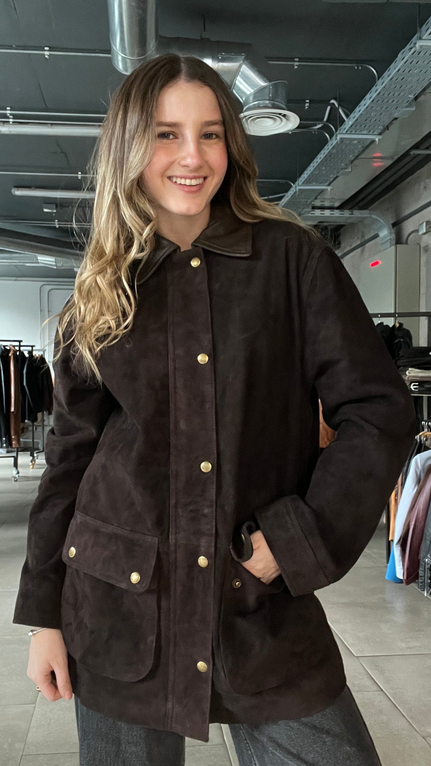 Chaqueta Gamuza Tribeca Chocolate