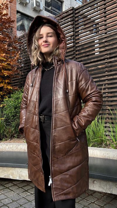 Parka Cuero Mayfair Tabaco