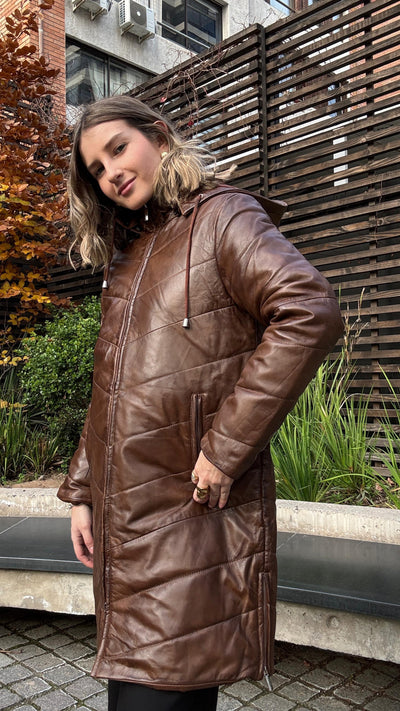 Parka Cuero Mayfair Tabaco