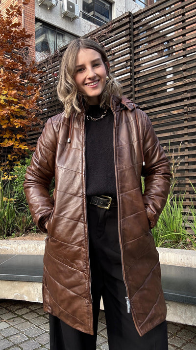 Parka Cuero Mayfair Tabaco