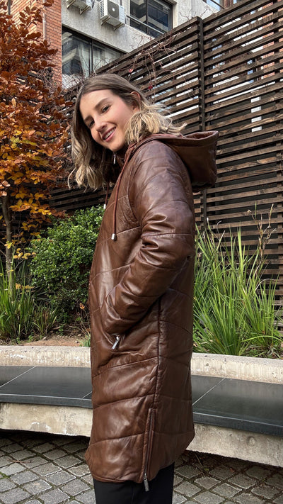 Parka Cuero Mayfair Tabaco