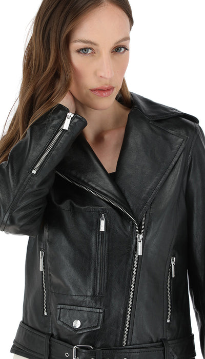 Oporto Leather Jacket Black 