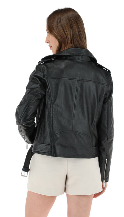 Oporto Leather Jacket Black 