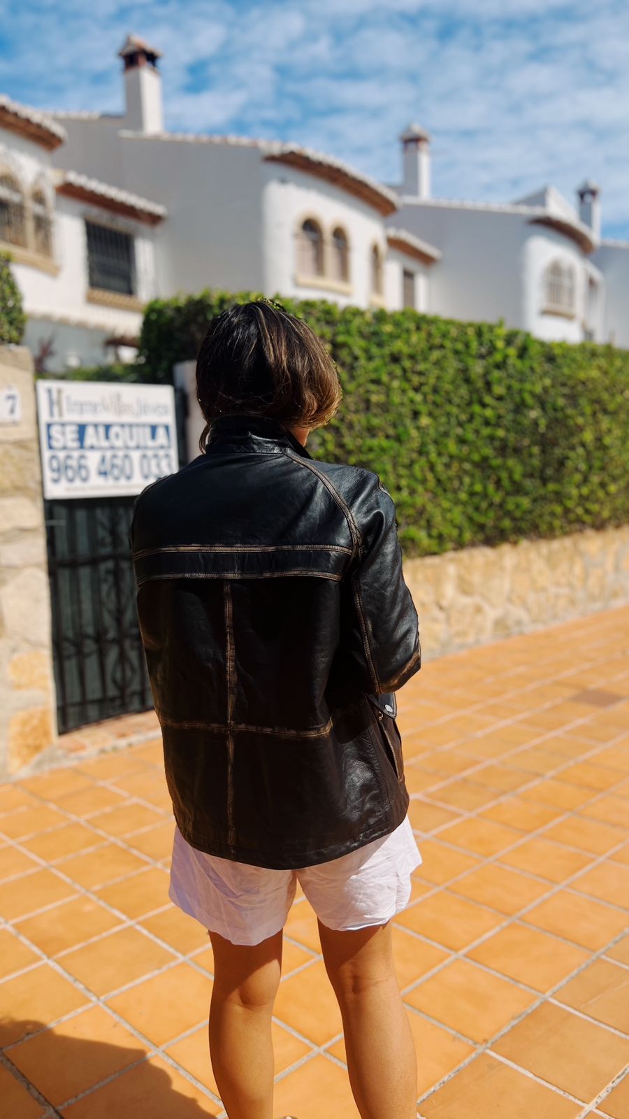 Manchester Oversize Leather Jacket Worn-Out Black 