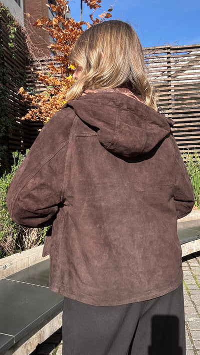 Chaqueta Gamuza Gracia Chocolate